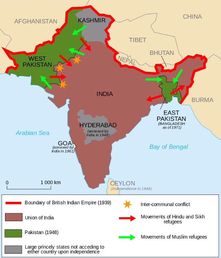 The First Proposed Map of Pakistan &amp; The Partition of India